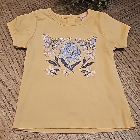 Yellow floral butterfly top 6X - Picture 7 of 7
